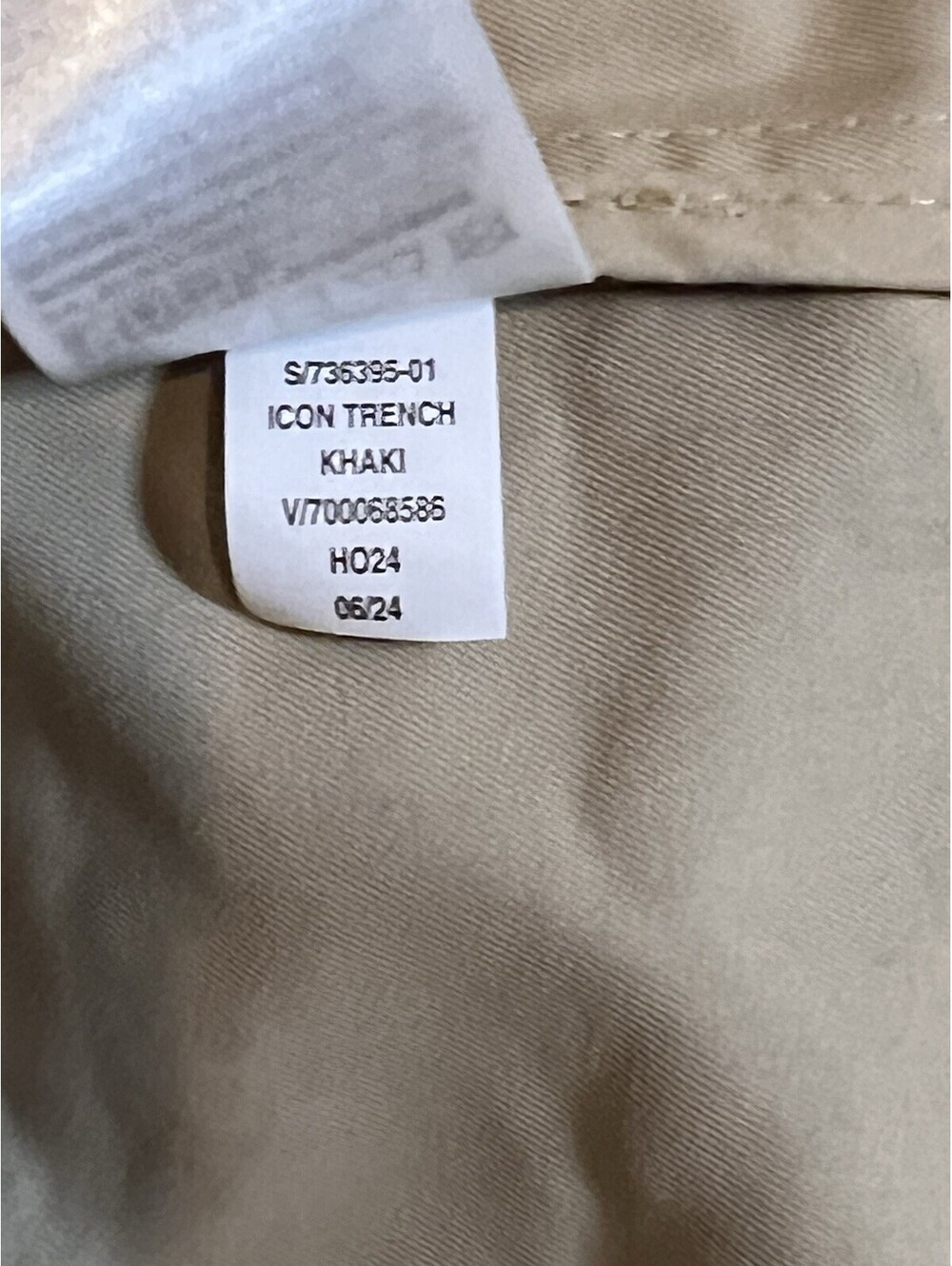 NWT GAP Women's Classic Belted Trench Coat Khaki Tan Double Breasted Size XL - Picture 9 of 9